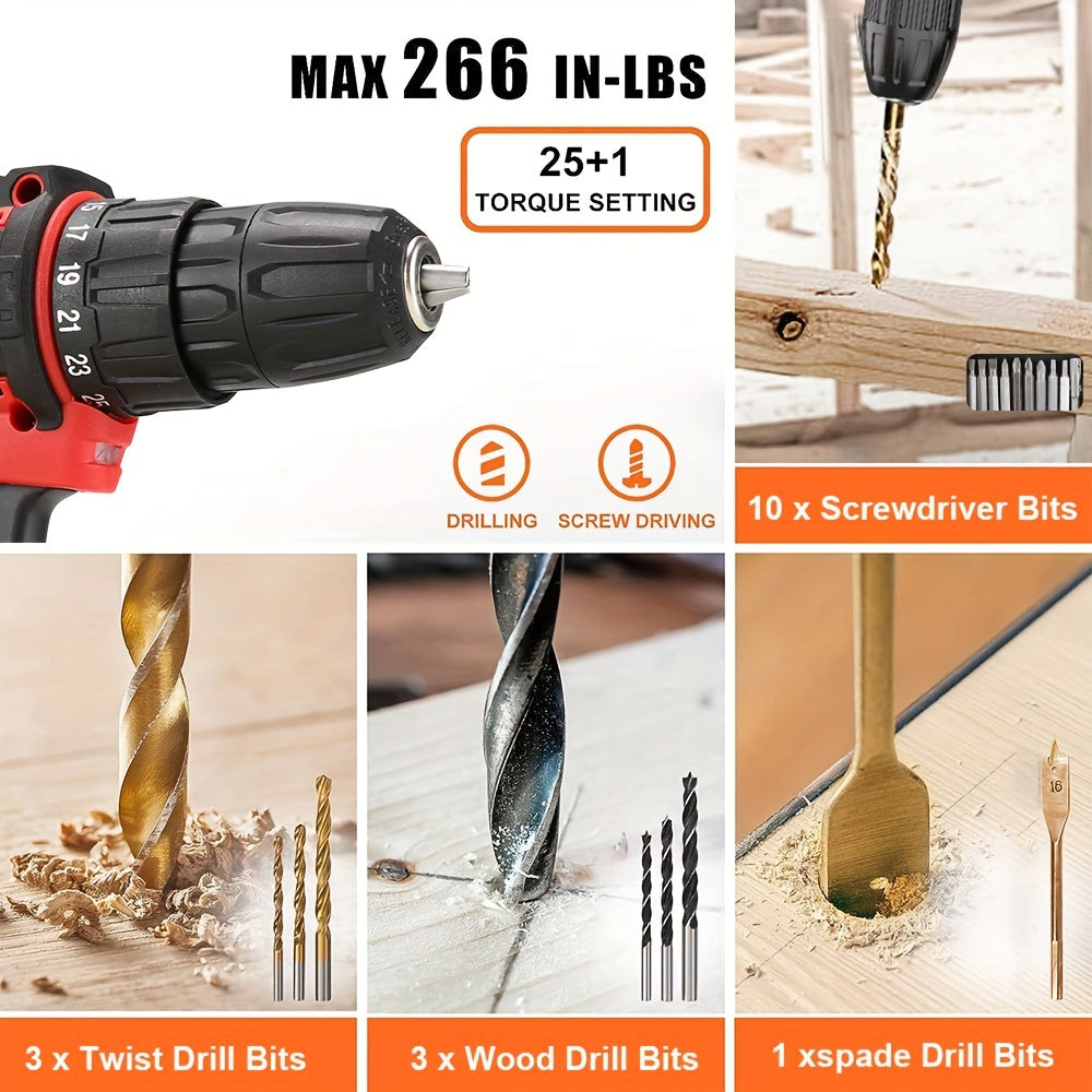 SPZTJK Ultimate Cordless Drill Tool Set