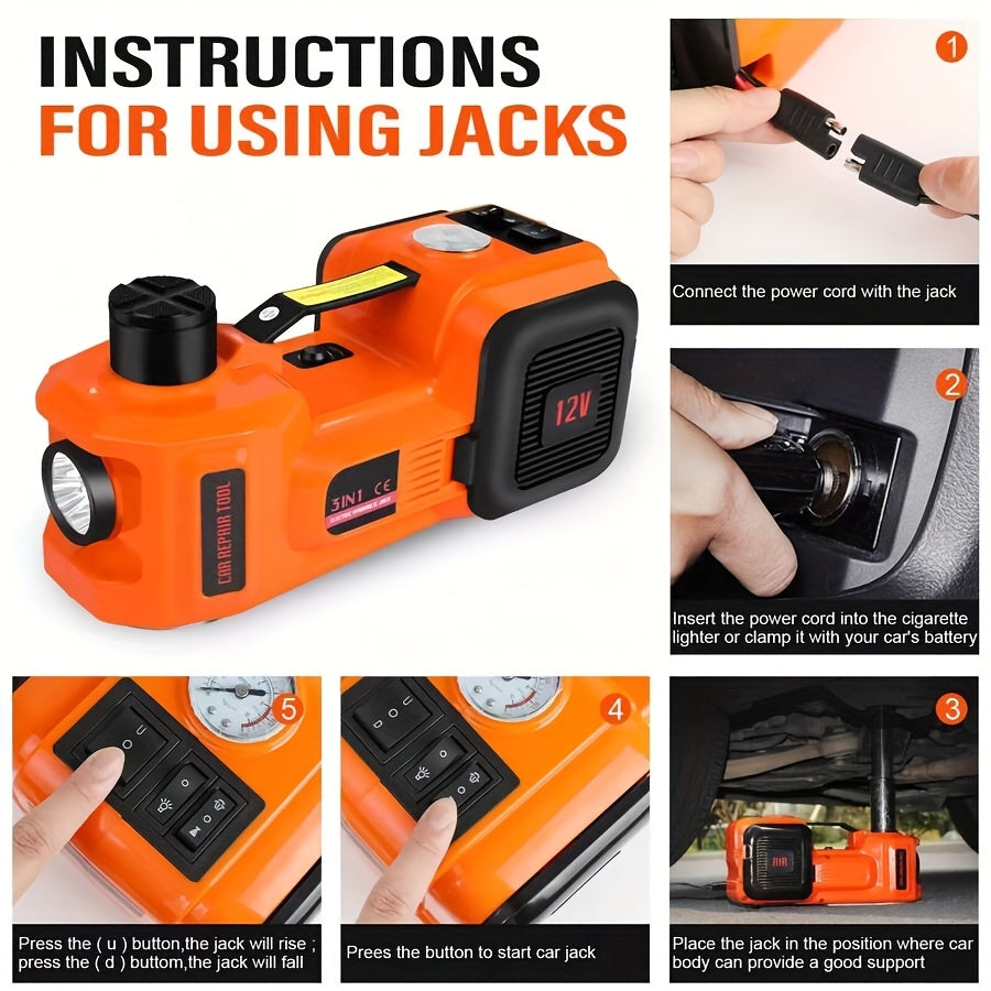 SPZTJK 5 Ton Electric Hydraulic Car Jack Set