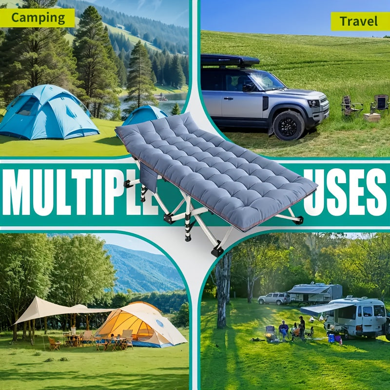 SPZTJK Soft, Warm, Cozy Adjustable Folding Camping Bed
