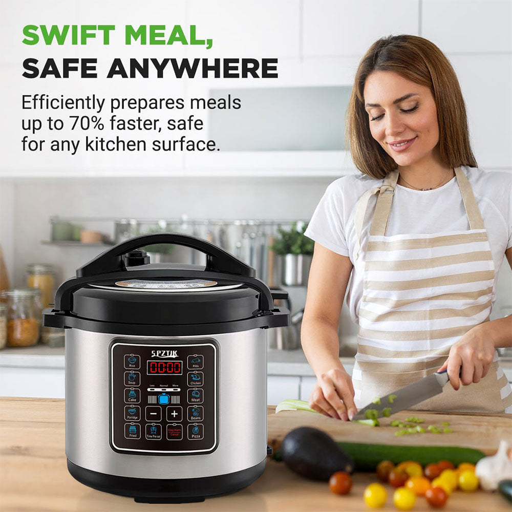 12-in-1 Electric Pressure Cooker 6 Qt, Programmable Multi-Function Cooker