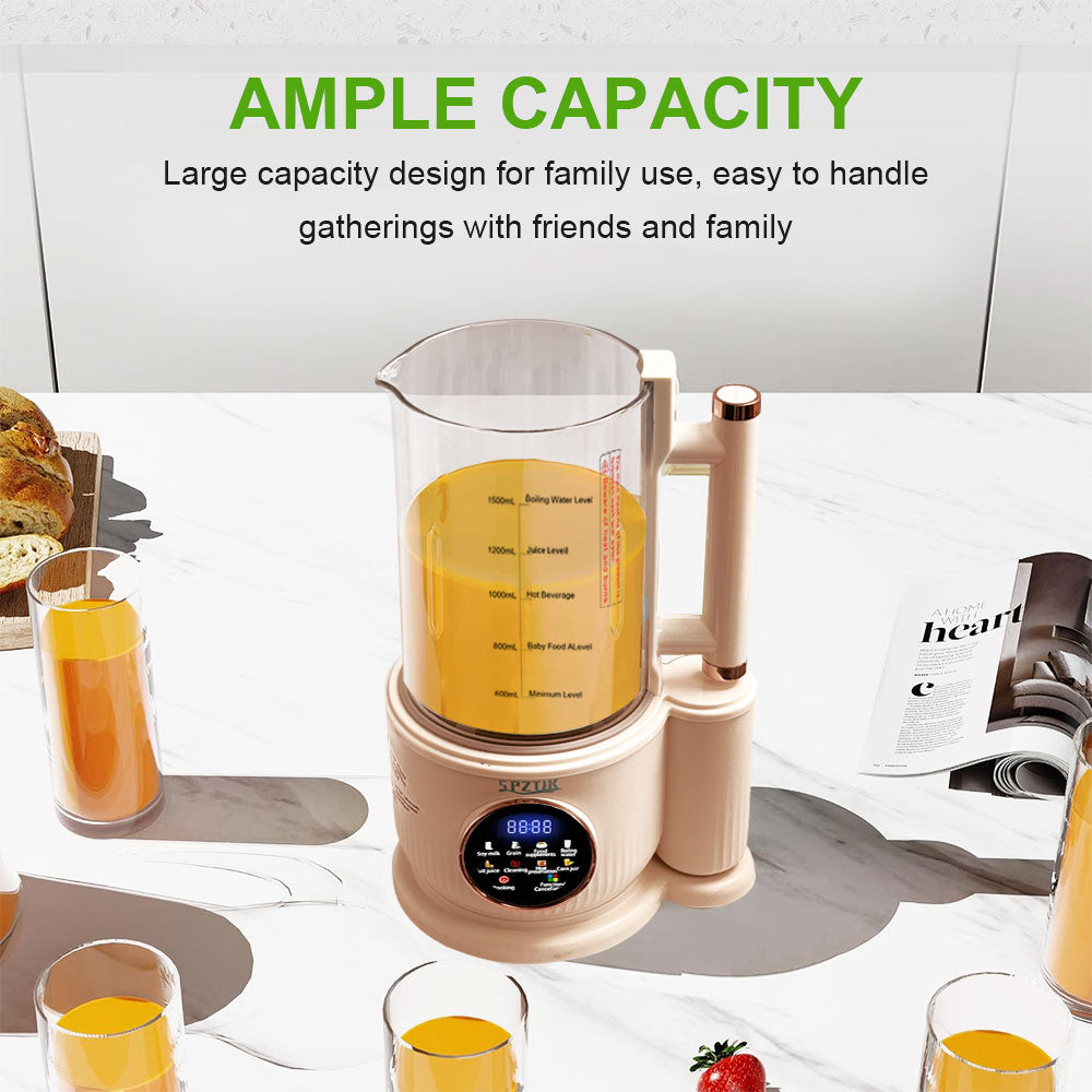 SPZTJK 50oz 10-in-1 Automatic Nut Milk Maker with 12 Blades, LED Display