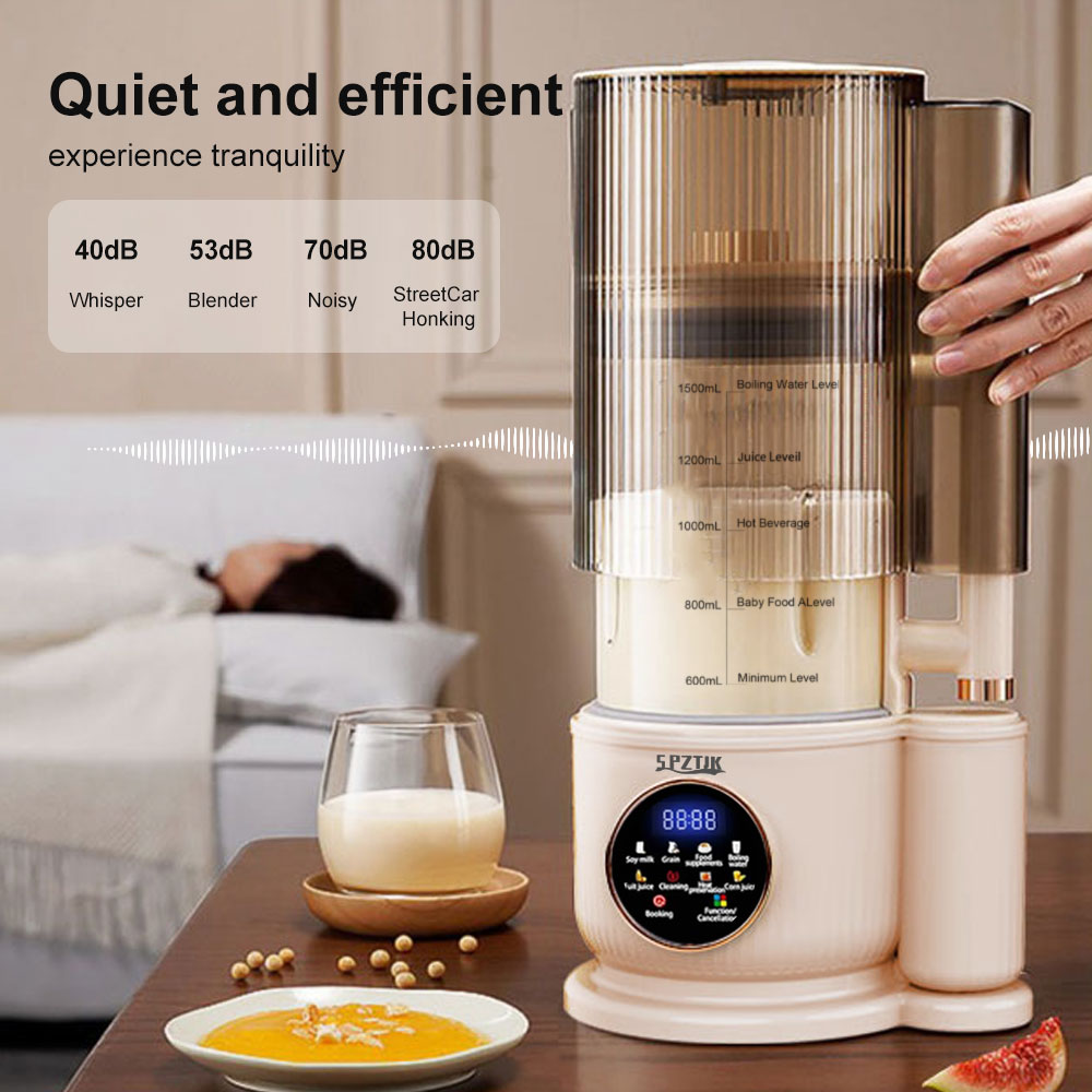 SPZTJK 50oz 10-in-1 Automatic Nut Milk Maker with 12 Blades, LED Display