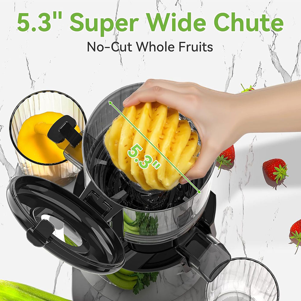 Cold Press Juicer, Celiberry Slow Masticating Juicer Machines with 5.3" Large