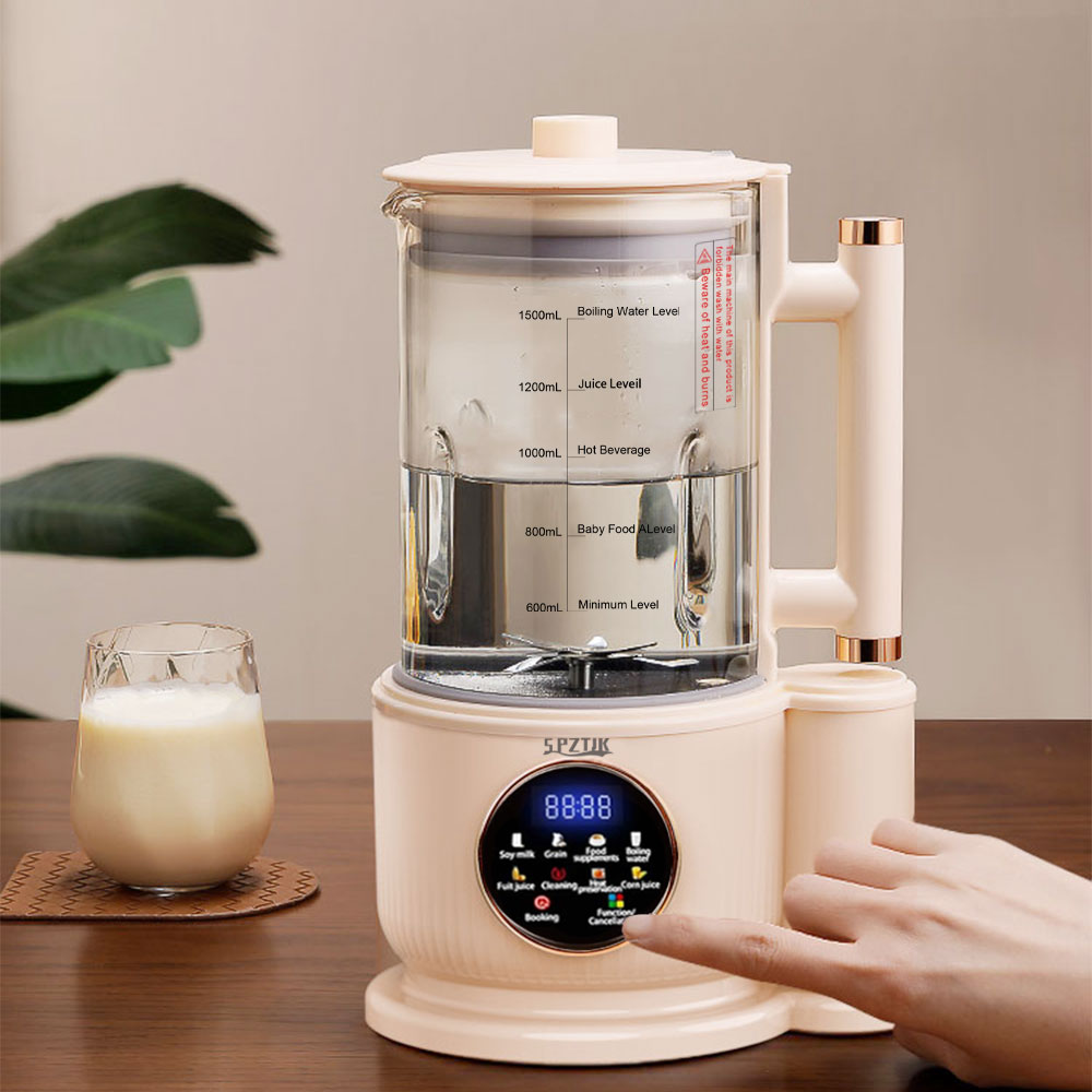 SPZTJK 50oz 10-in-1 Automatic Nut Milk Maker with 12 Blades, LED Display