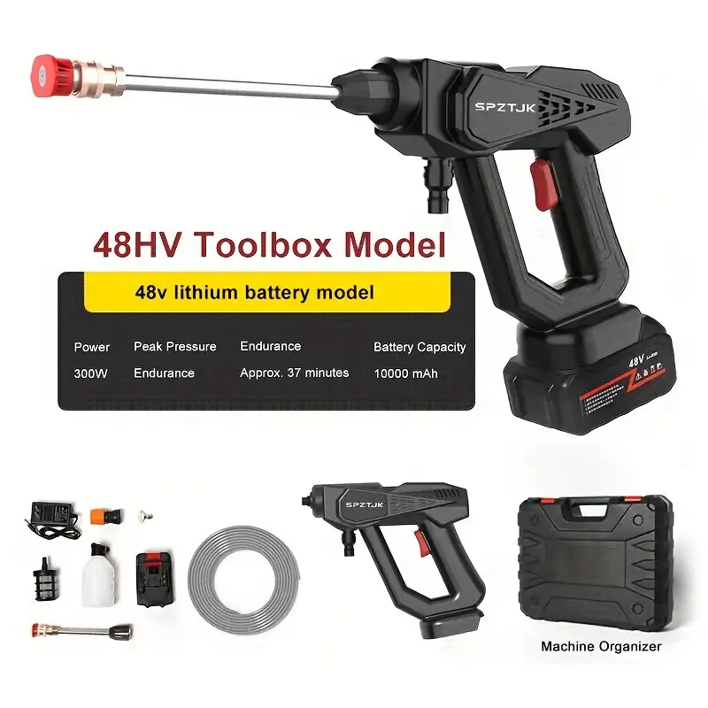 SPZTJK High Pressure Washer with Versatile Nozzle