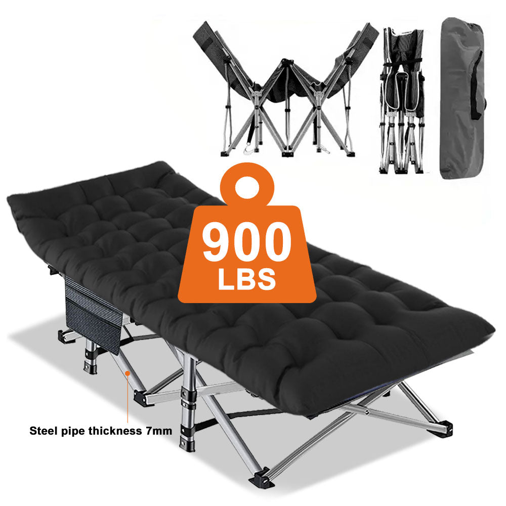 SPZTJK Soft, Warm, Cozy Adjustable Folding Camping Bed