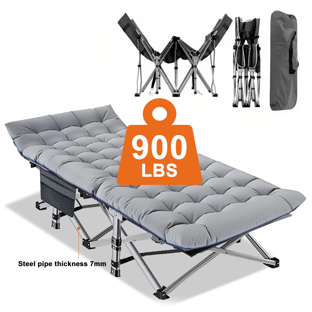 SPZTJK Soft, Warm, Cozy Adjustable Folding Camping Bed