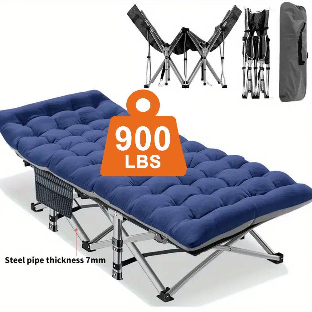 SPZTJK Soft, Warm, Cozy Adjustable Folding Camping Bed