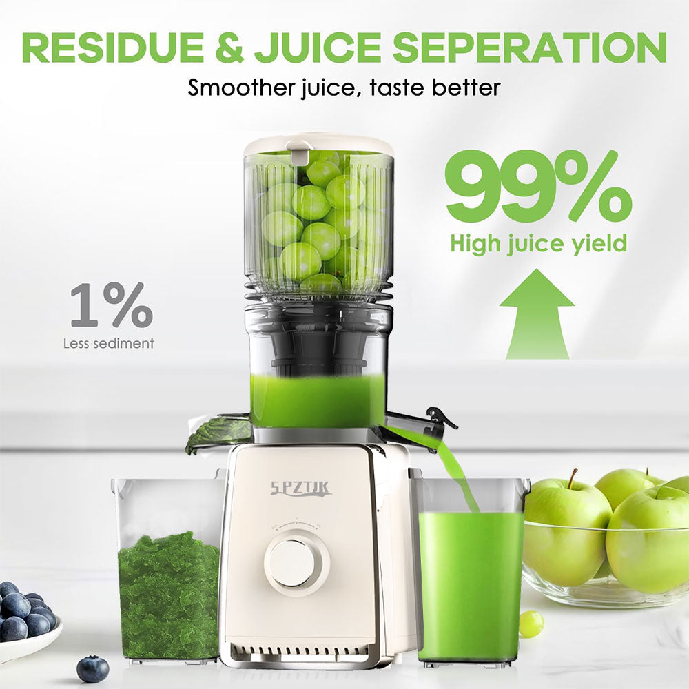 Cold Press Juicer, Celiberry Slow Masticating Juicer Machines with 5.3" Large