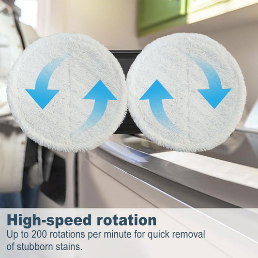 SPZTJK 2026 Steam Mop with Rotating Spin Pads & Steam Blaster Technology - 10-in-1 Heavy-Duty Scrubbing Mop, 3 Steam Modes, LED Headlights, Washable Pads