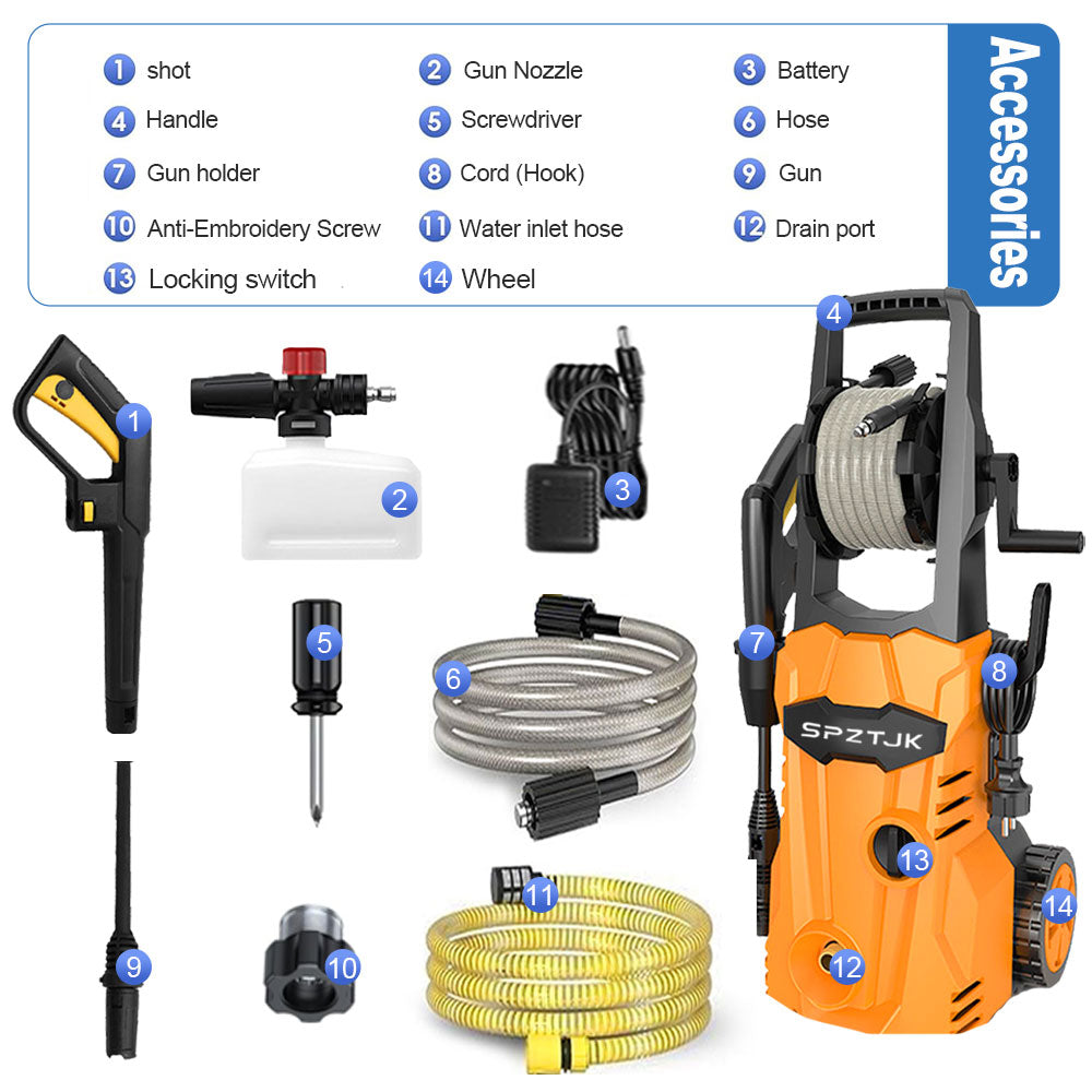 SPZTJK High-Pressure Electric Pressure Washer