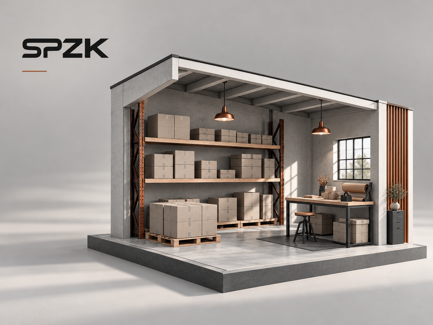 Conceptual warehouse illustration