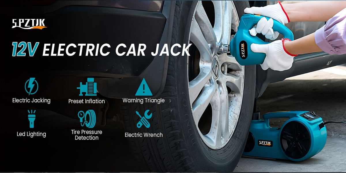 SPZTJK-The Advantages of an All-in-One Jack, Air Pump, and Tire Repair Tool