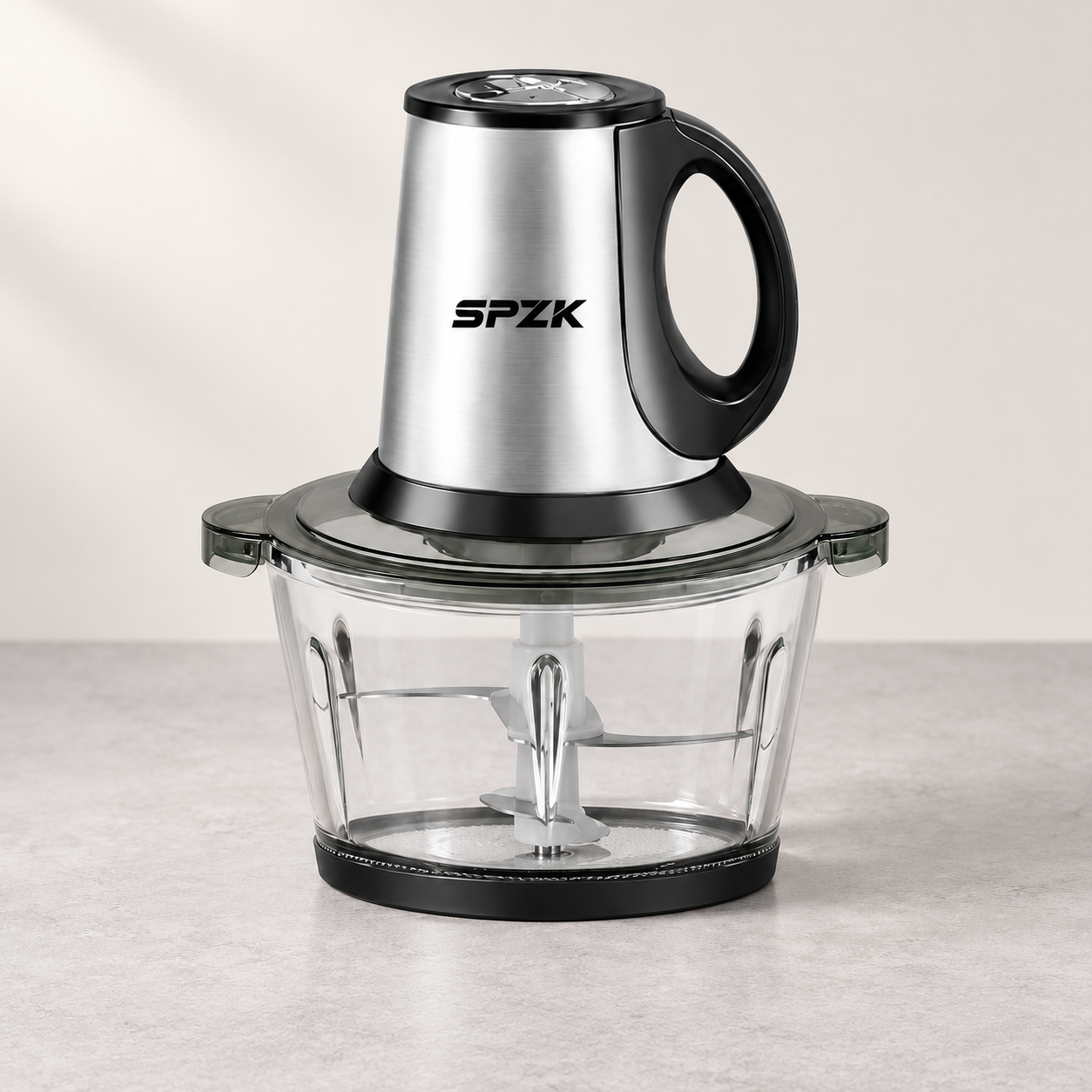 SPZK Electric Food Chopper with Glass Bowl