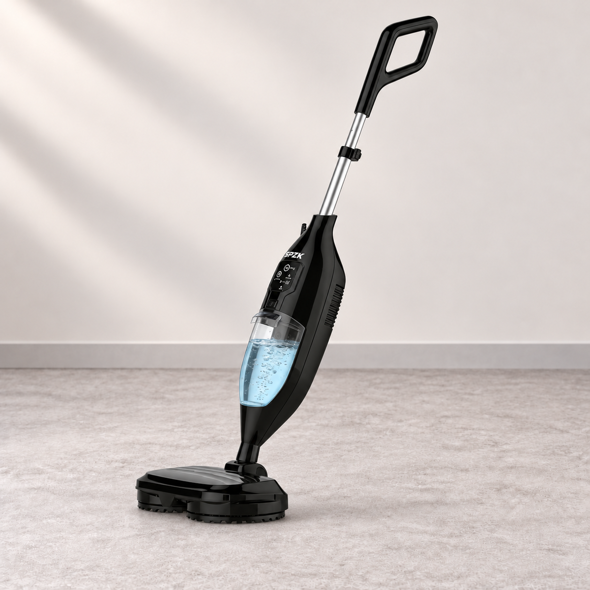 SPZTJK 2026 Steam Mop with Rotating Spin Pads & Steam Blaster Technology - 10-in-1 Heavy-Duty Scrubbing Mop, 3 Steam Modes, LED Headlights, Washable Pads
