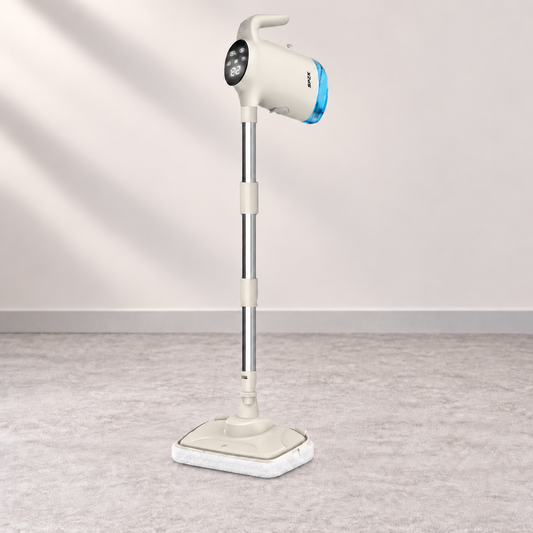 SPZK 2 In 1 Upright Steam Mop Handheld Steam Cleaning Machine, White/Gray Optional High Temperature Sterilizing Steamer with Extension Poles & Microfiber Pads, Multi-Attachment Steam Cleaner for Home Car RV Spring Clean Festive House Preparation