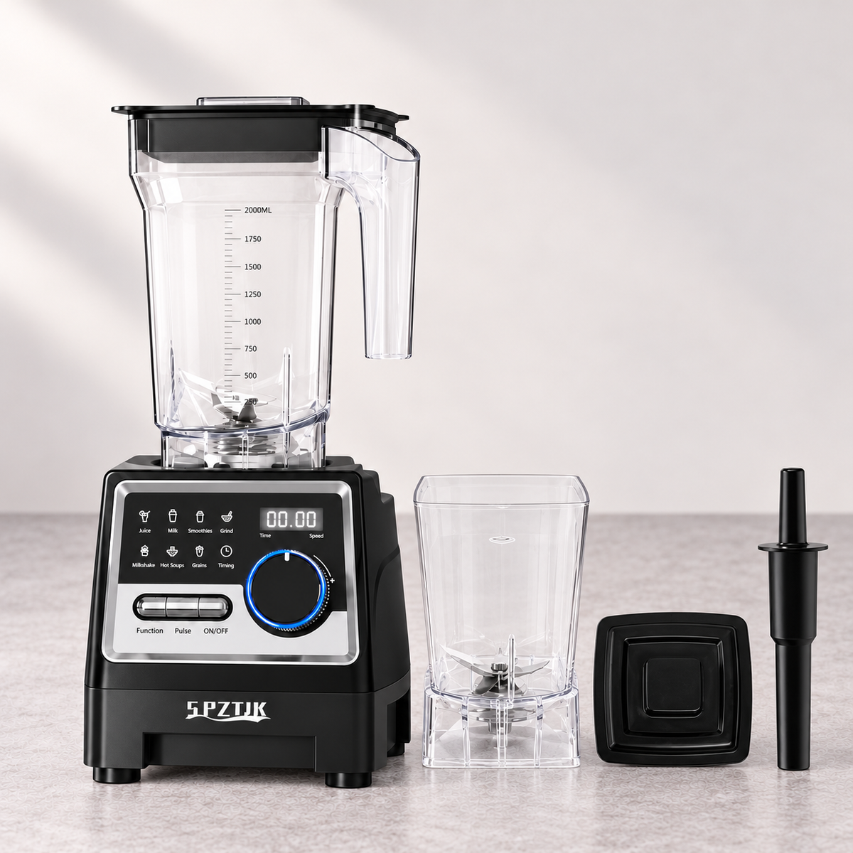 SPZK Countertop Blender & Grinder with Digital Controls