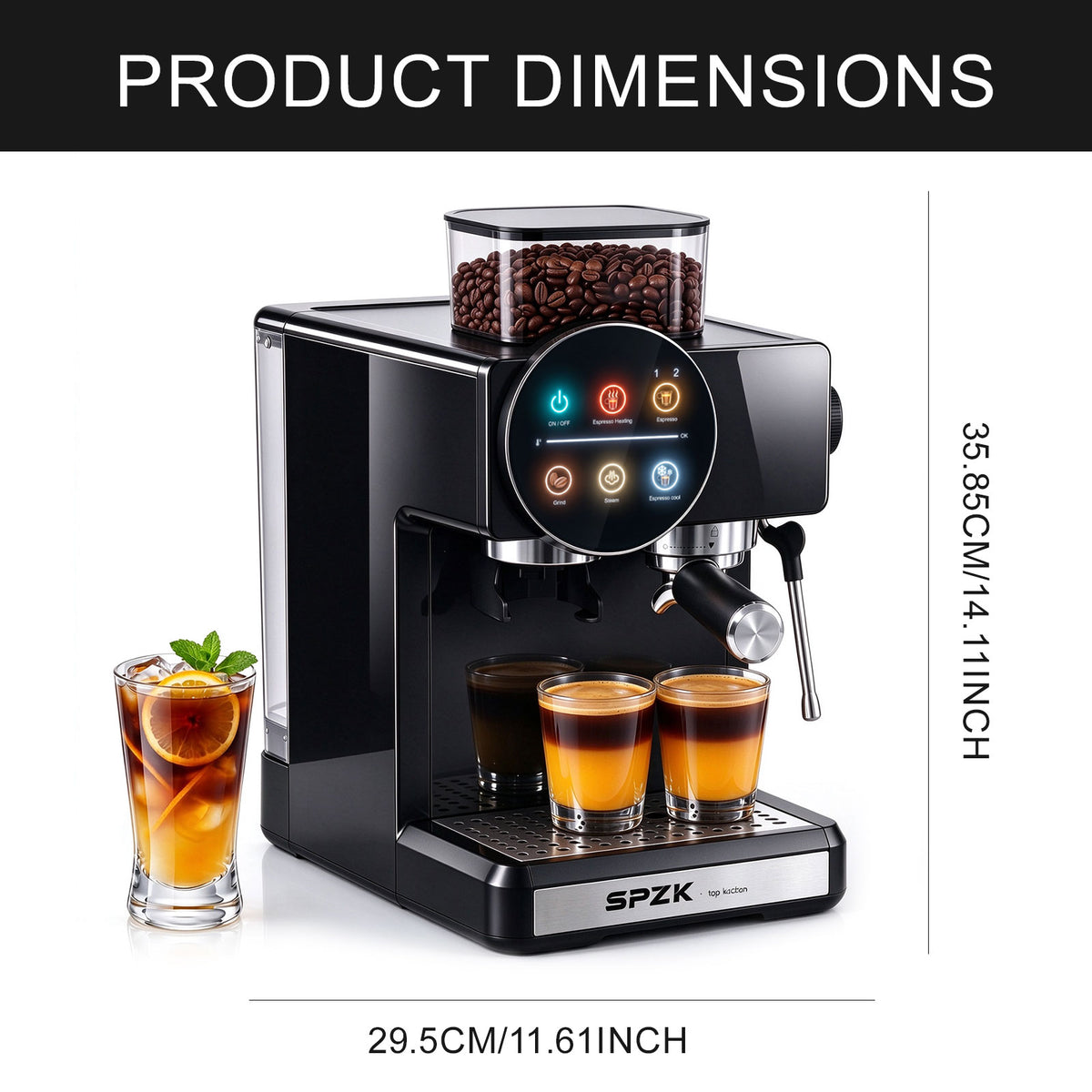 SPZK Espresso Machine with Grinder | CM5510