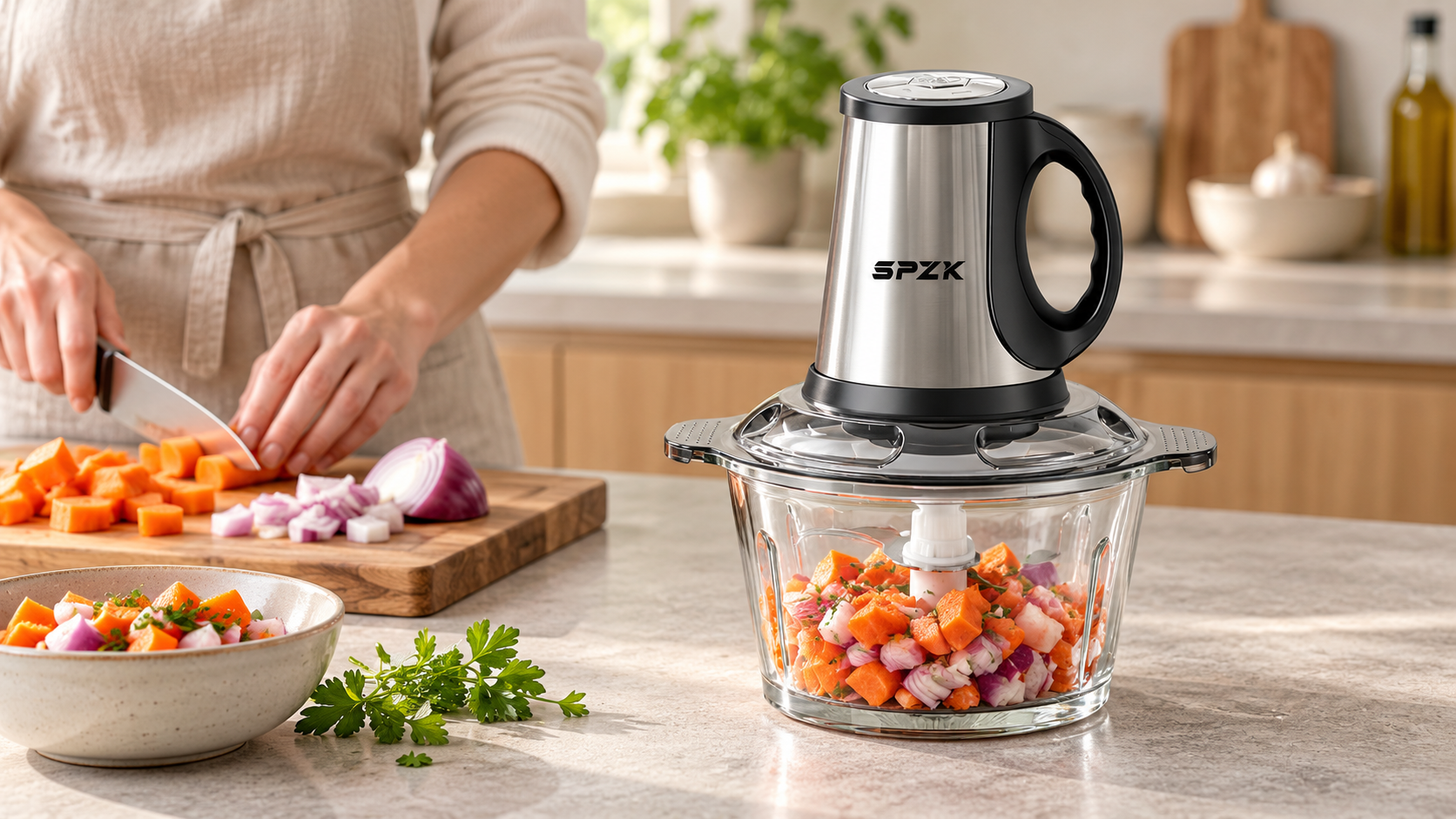 Everyday food preparation with a SPZK chopper