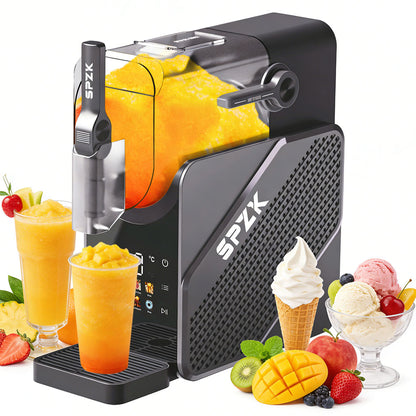SPZK Slushie Machine No Ice Needed, Slushy Machine for Home, 88oz Frozen Drink Maker with 3 Preset Programs for Ice Slush, Snow Slush, Milkshake, Adjustable Hardness, LED Display, Self-Cleaning, Black