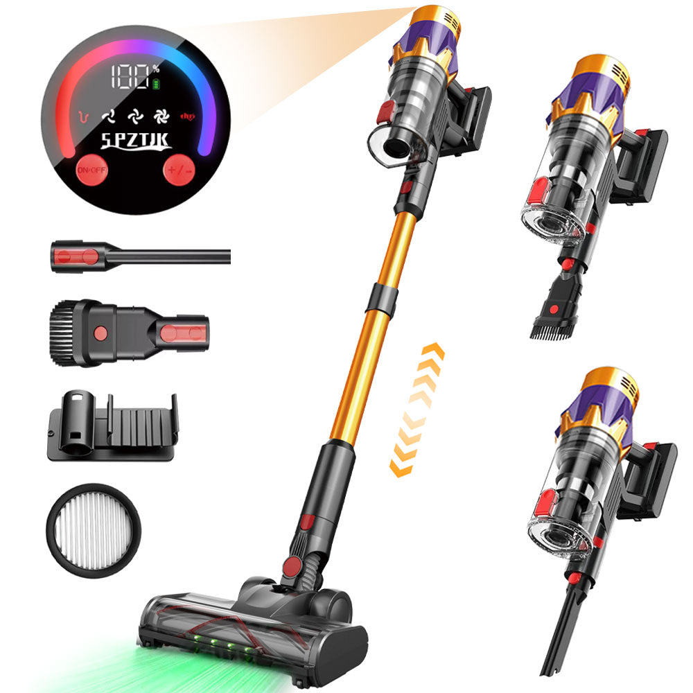 SPZK Cordless Stick Vacuum Cleaner with Digital Display