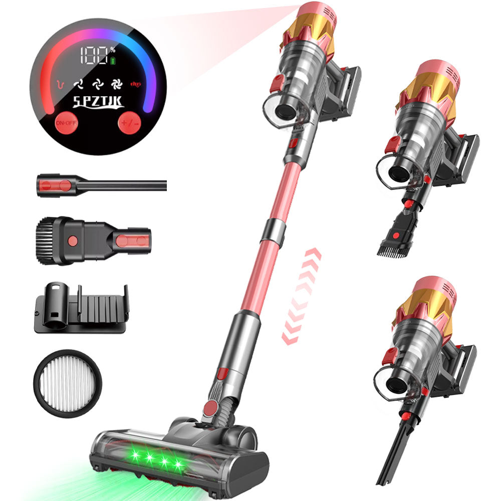SPZK Cordless Stick Vacuum Cleaner with Digital Display