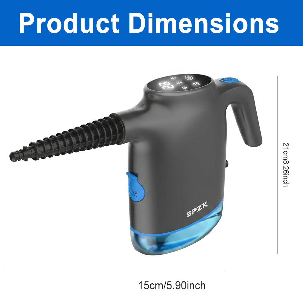 SPZK 2 In 1 Upright Steam Mop Handheld Steam Cleaning Machine, White/Gray Optional High Temperature Sterilizing Steamer with Extension Poles & Microfiber Pads, Multi-Attachment Steam Cleaner for Home Car RV Spring Clean Festive House Preparation