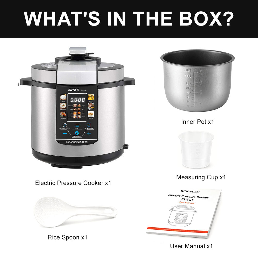 SPZK Digital Electric Pressure Cooker with Cooking Presets
