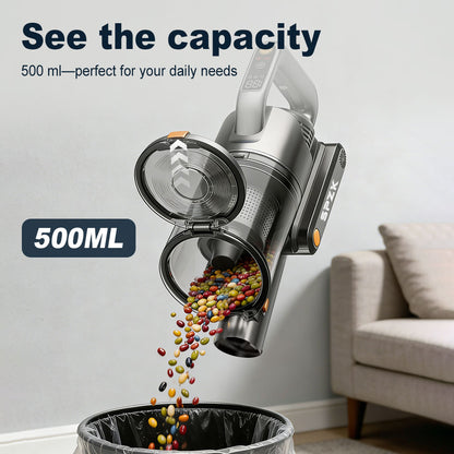 SPZTJK Cordless Vacuum Cleaner, 20Kpa Powerful Stick Vacuum with 45min Runtime, Anti-Tangle Vacuum Cleaners for Home, 50.72oz Dust Cup, Rechargeable Wireless Vacuum for Hardwood Floor Carpet Pet Hair