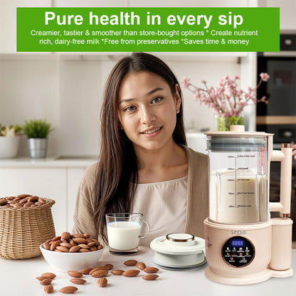 SPZTJK 50oz 10-in-1 Automatic Nut Milk Maker with 12 Blades, LED Display