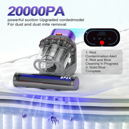 SPZTJK Upgraded Version Mattress Vacuum Cleaner, Mattress Cleaner Machine Deep Cleaner, 20Kpa Bed Vacuum Cleaner with UVC And Hot Air And High Heating
