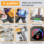 SPZK Cordless Stick Vacuum Cleaner with Digital Display