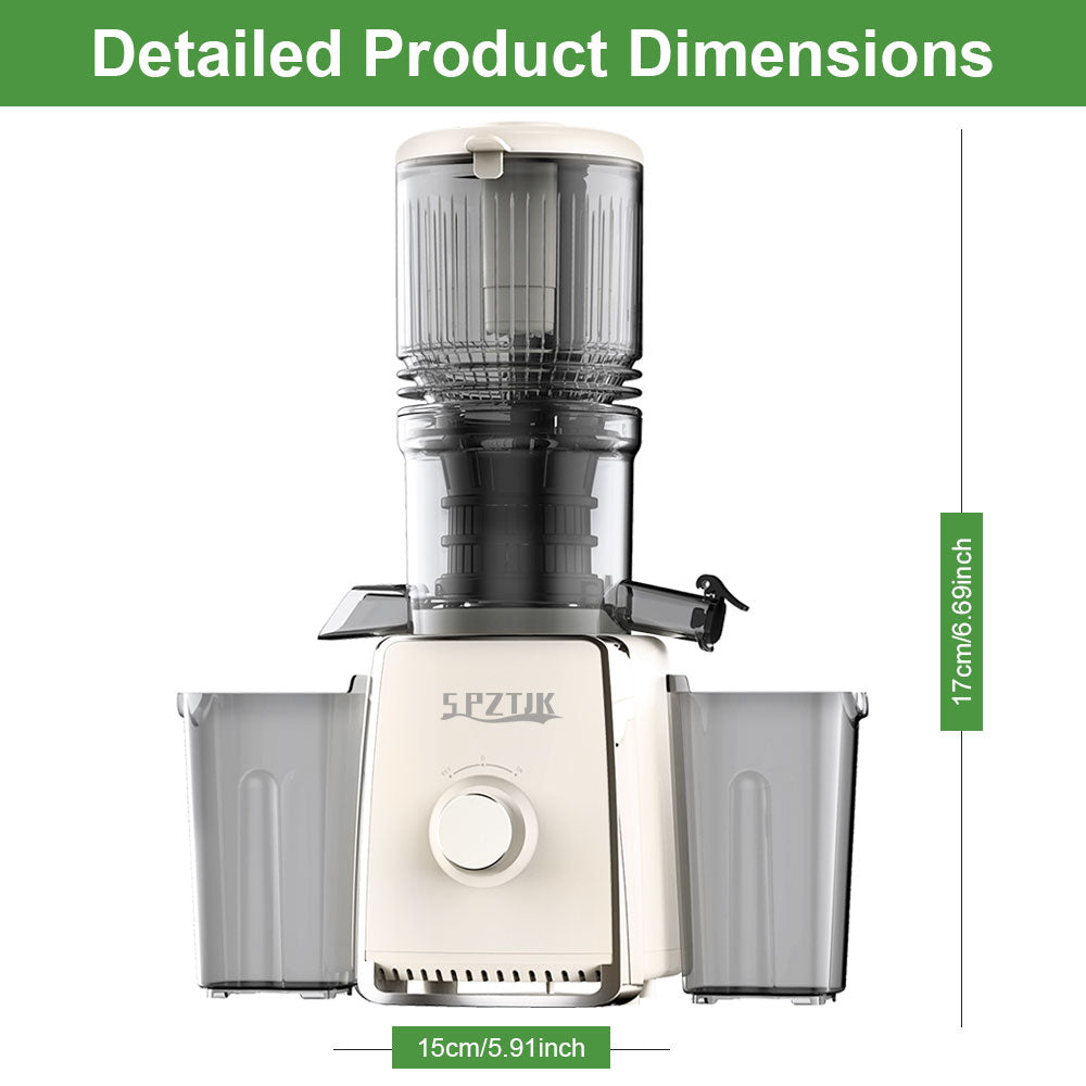 Cold Press Juicer, Celiberry Slow Masticating Juicer Machines with 5.3" Large