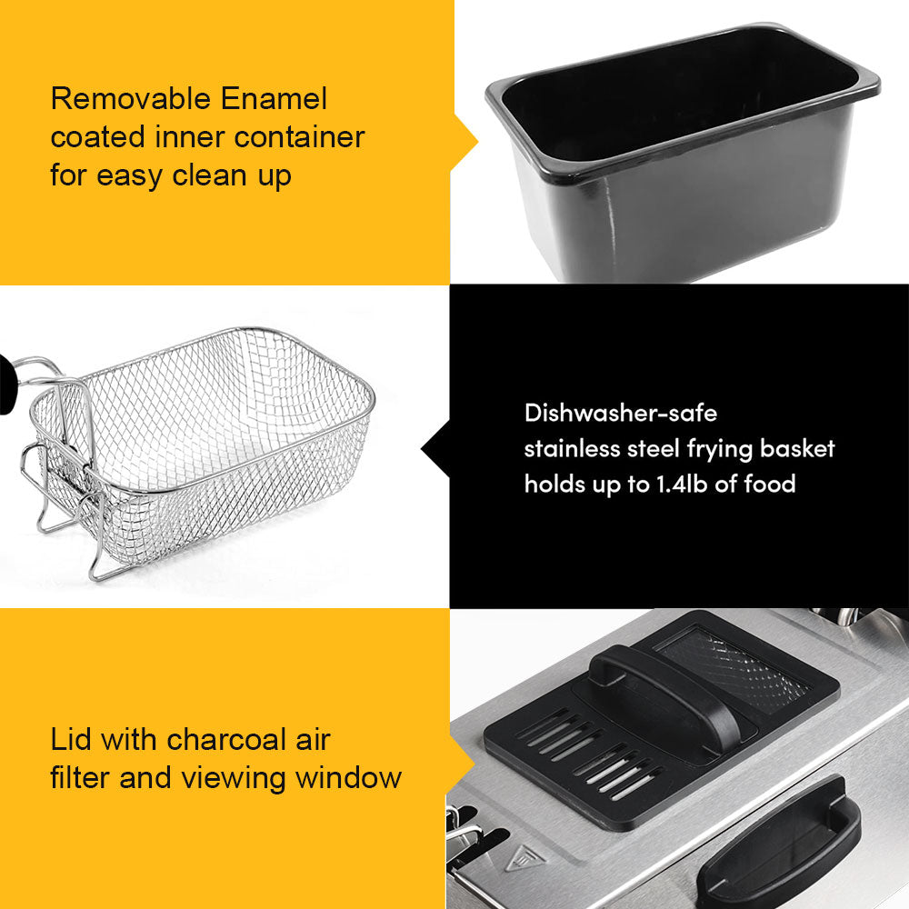 SPZK Electric Deep Fryer with Adjustable Temperature
