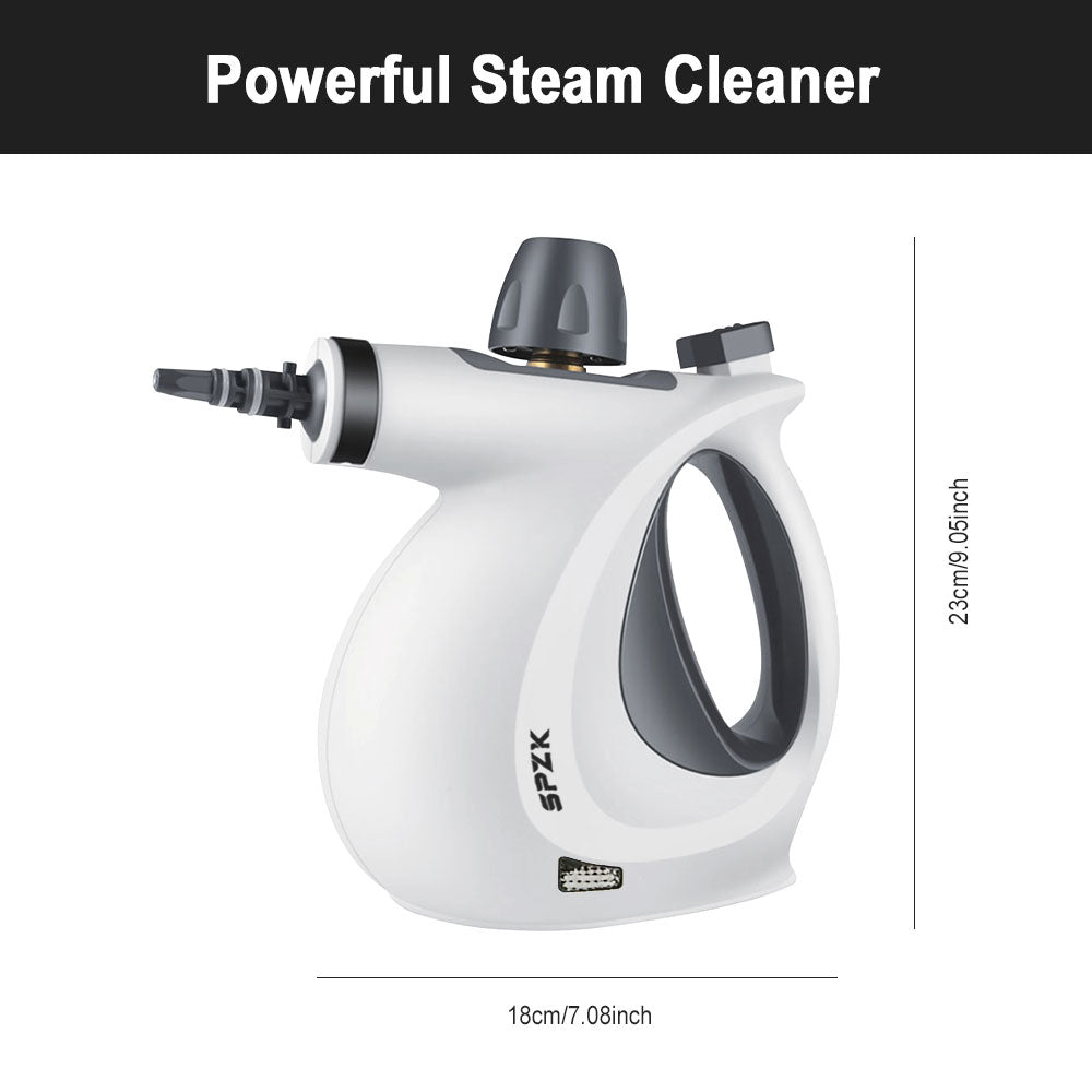 SPZTJK Steam Cleaner - Multi-functional Household Handheld Steam Cleaner 1050W with 12 Accessories - Suitable for Kitchen, Tiles, Windows, Cars, Carpets