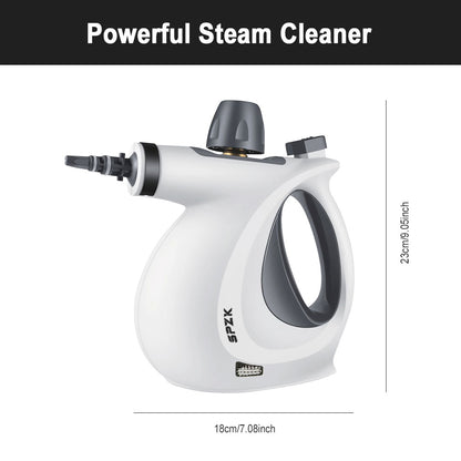 SPZTJK Steam Cleaner - Multi-functional Household Handheld Steam Cleaner 1050W with 12 Accessories - Suitable for Kitchen, Tiles, Windows, Cars, Carpets