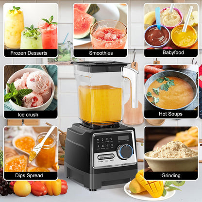 SPZTJK 28000RPM Pro Blender with 2 Containers, 68oz+800ml + Professional Blender | 8 Functions Powerful Kitchen Blender And Grinder Combo | for Coffee Beans, Dried Chili