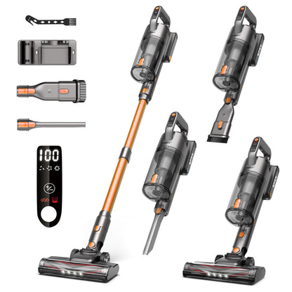 SPZTJK Cordless Vacuum Cleaner, 20Kpa Powerful Stick Vacuum with 45min Runtime, Anti-Tangle Vacuum Cleaners for Home, 50.72oz Dust Cup, Rechargeable Wireless Vacuum for Hardwood Floor Carpet Pet Hair