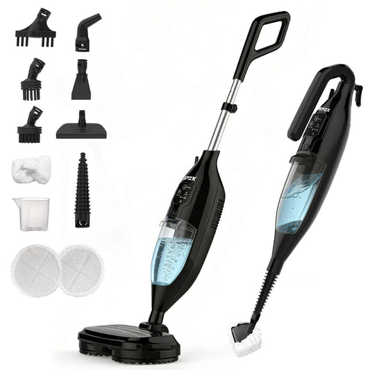 SPZTJK 2026 Steam Mop with Rotating Spin Pads & Steam Blaster Technology - 10-in-1 Heavy-Duty Scrubbing Mop, 3 Steam Modes, LED Headlights, Washable Pads