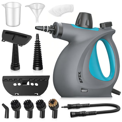 SPZTJK Steam Cleaner - Multi-functional Household Handheld Steam Cleaner 1050W with 12 Accessories - Suitable for Kitchen, Tiles, Windows, Cars, Carpets