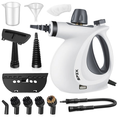 SPZTJK Steam Cleaner - Multi-functional Household Handheld Steam Cleaner 1050W with 12 Accessories - Suitable for Kitchen, Tiles, Windows, Cars, Carpets