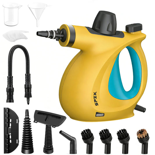 SPZTJK Steam Cleaner - Multi-functional Household Handheld Steam Cleaner 1050W with 12 Accessories - Suitable for Kitchen, Tiles, Windows, Cars, Carpets