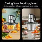 SPZK Electric Food Chopper with Glass Bowl