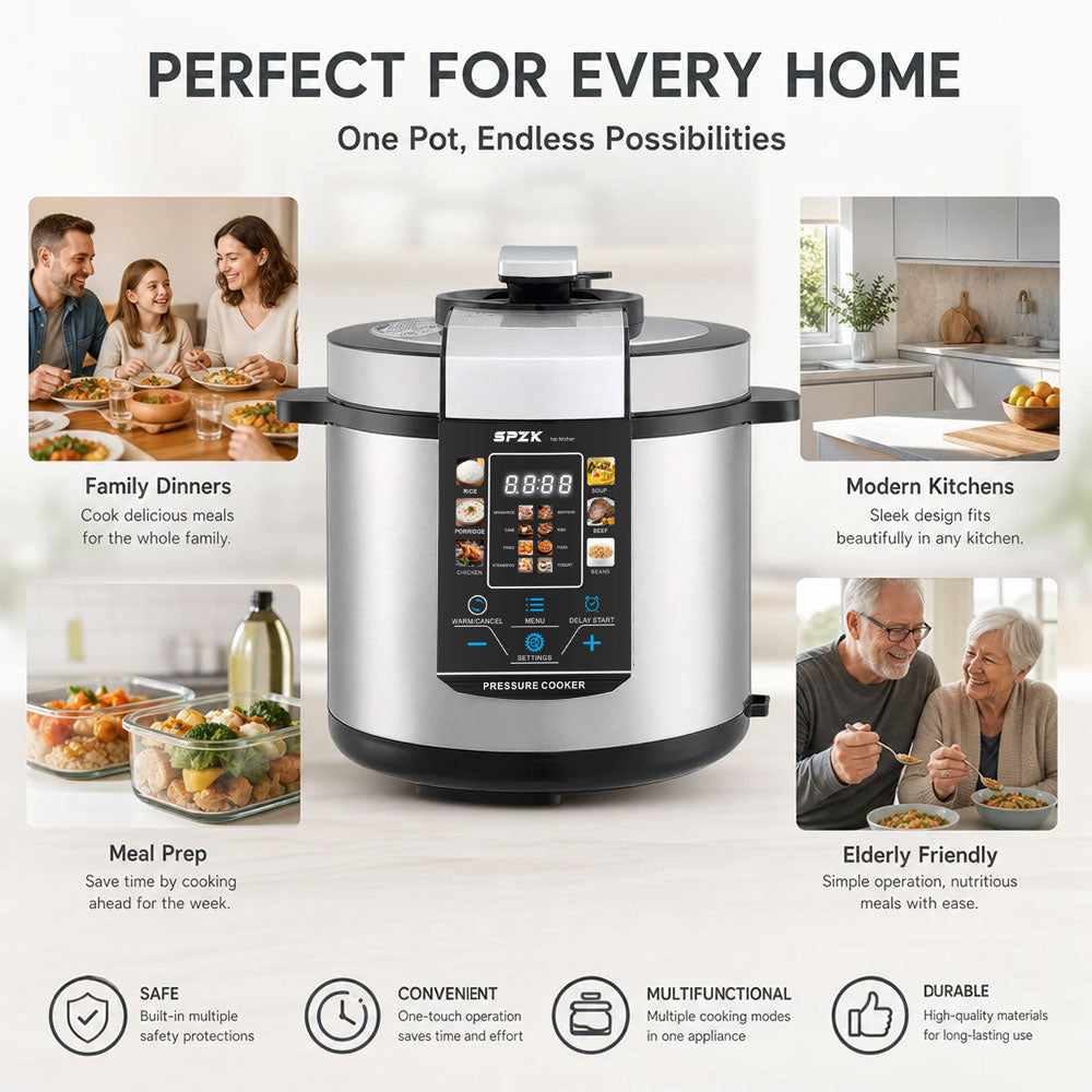 SPZK Digital Electric Pressure Cooker with Cooking Presets