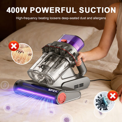 SPZTJK Upgraded Version Mattress Vacuum Cleaner, Mattress Cleaner Machine Deep Cleaner, 20Kpa Bed Vacuum Cleaner with UVC And Hot Air And High Heating
