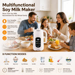 SPZK Soy & Plant Milk Maker with 8 Functions – White