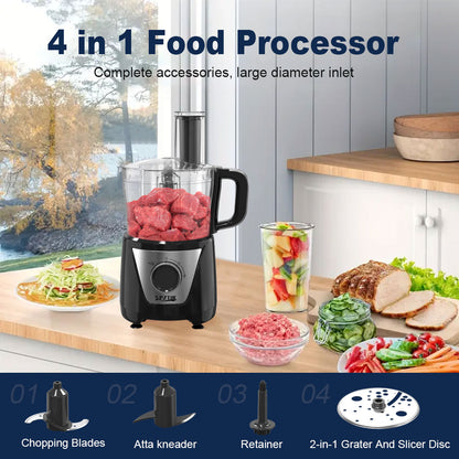 12-Cup Food Processor - 600W - 11 Speeds