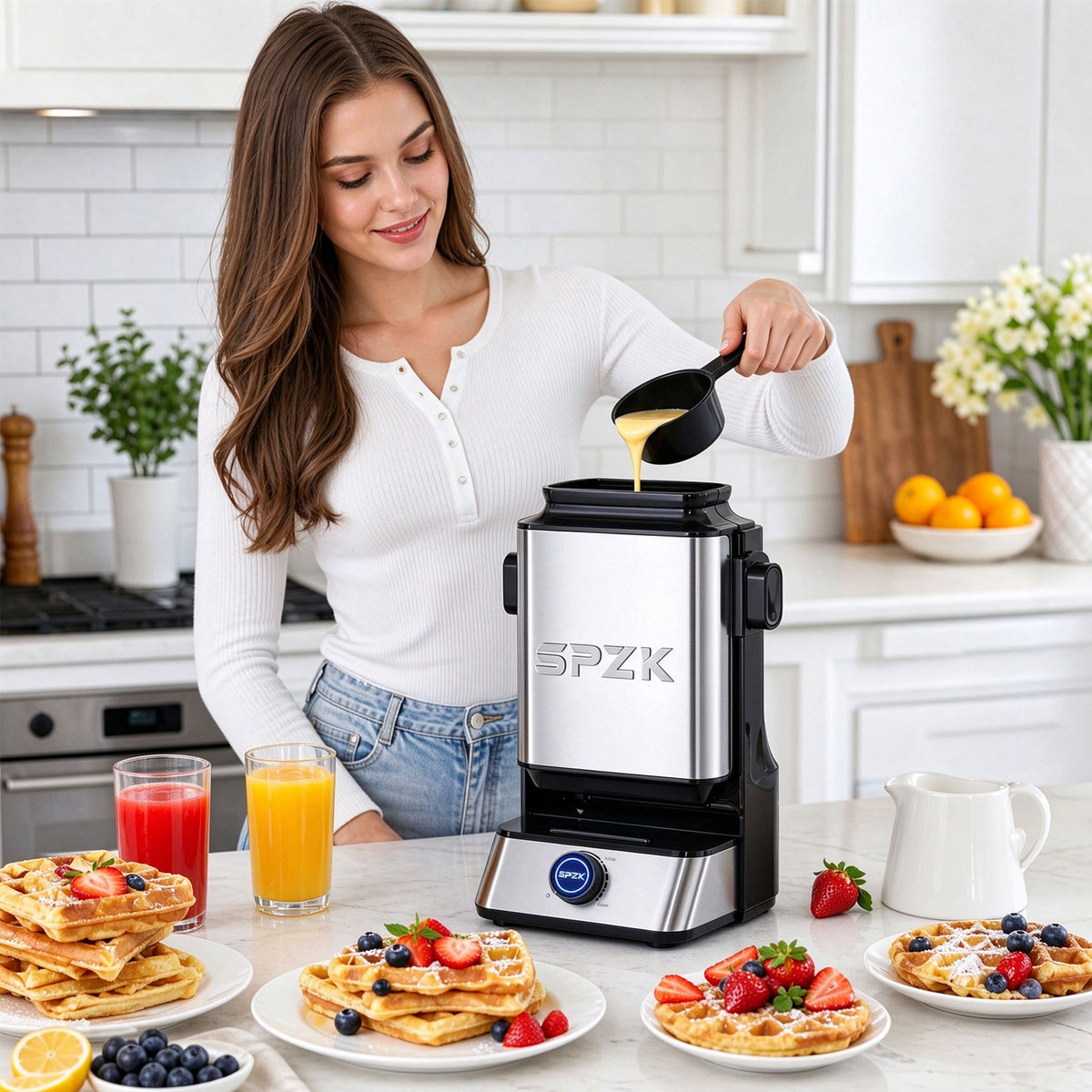 SPZK Vertical Waffle Maker | SLS8008-12 · 1200W