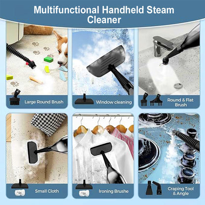 SPZTJK 2026 Steam Mop with Rotating Spin Pads & Steam Blaster Technology - 10-in-1 Heavy-Duty Scrubbing Mop, 3 Steam Modes, LED Headlights, Washable Pads