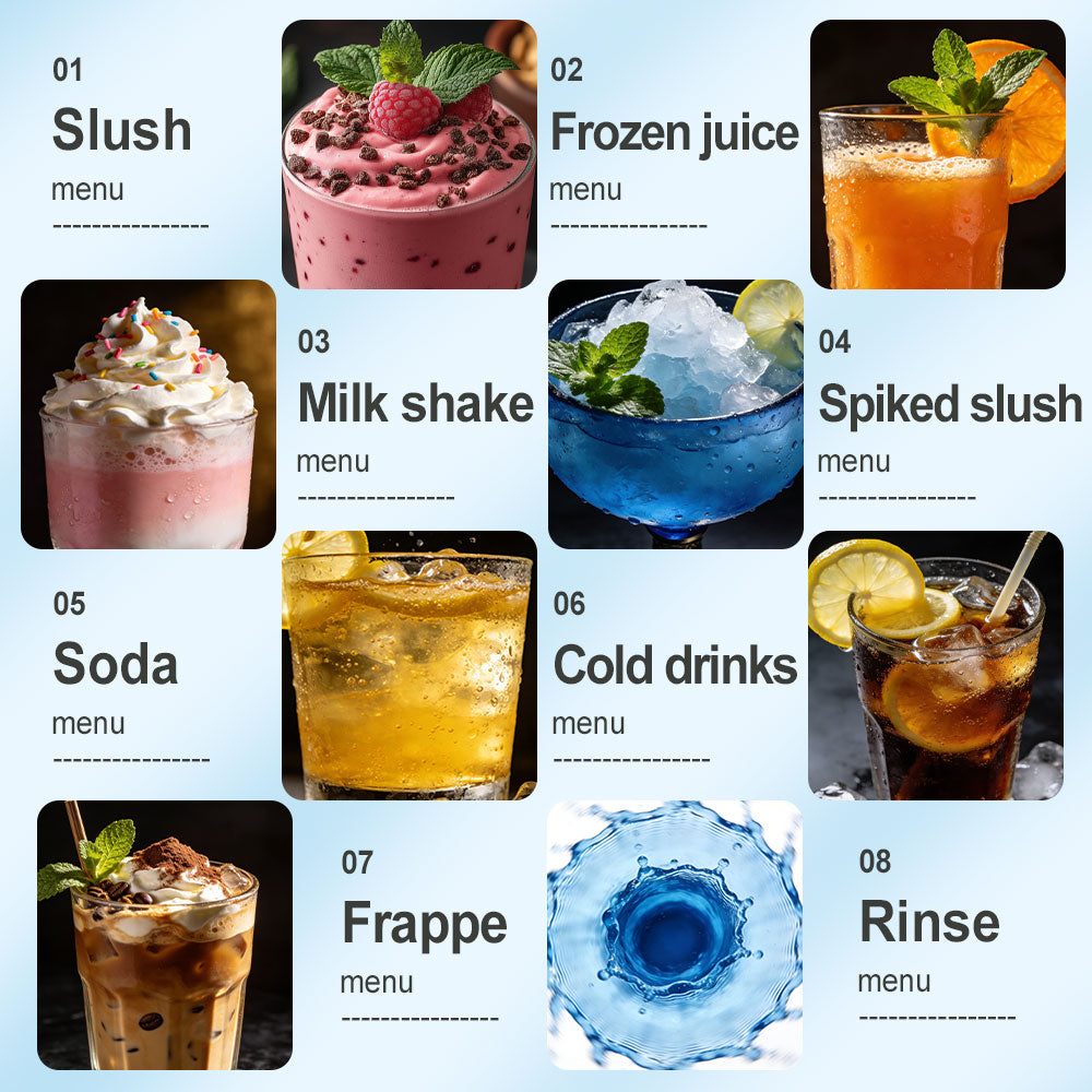 SPZK Slushie Machine No Ice Needed, Slushy Machine for Home, 88oz Frozen Drink Maker with 3 Preset Programs for Ice Slush, Snow Slush, Milkshake, Adjustable Hardness, LED Display, Self-Cleaning, Black